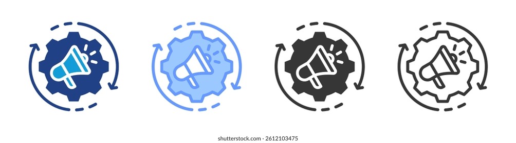 Marketing Automation icon set multiple style collection