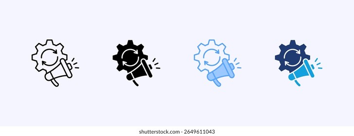 Marketing Automation Icon Set Multiple Style Collection