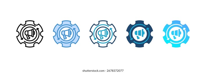 Marketing Automation icon set multiple style collection