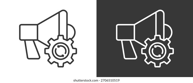 Colección De Vector Del Conjunto Del Icono De La Automatización De La Comercialización Aislada En Blanco Y Negro
