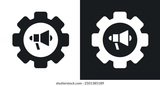 Marketing automation icon in solid style