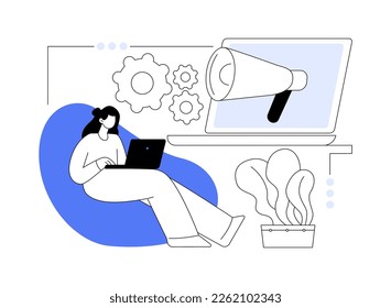 Marketing automation system abstract concept vector illustration. Open source automation, crm system, marketing software, automated advertise message, online platform dashboard abstract metaphor.