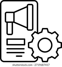 Icono de Vector de automatización de marketing. Se puede utilizar para aplicaciones de impresión, móviles y de Web.