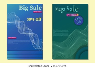 Marketing banner of big sale or sale day poster for marketing field, offers for sale template, easily editable banner, vector art illustration