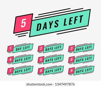marketing banner of number of days left