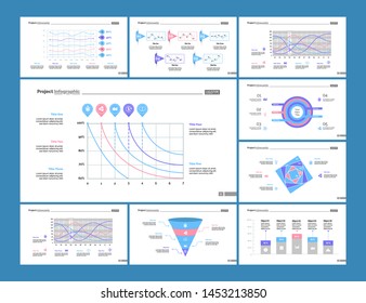 Marketing bar, line, process and percentage charts. Business and planning concept. Infographic design set can be used for workflow layout, diagram, annual report, presentation, web design.