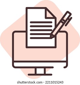 Marketing blogging, illustration, vector on white background.