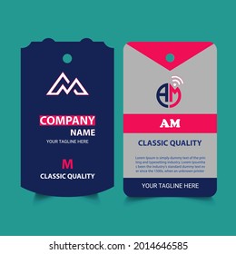 Marketing blue red business card vector template