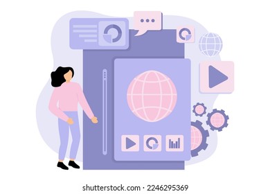 Marketing Business Flat Design Illustration 