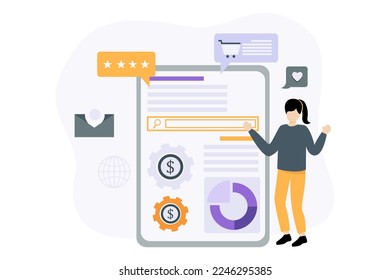 Marketing Business Flat Design Illustration