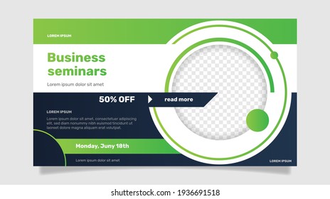 Marketing business horizontal banner template. - Vector.