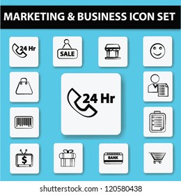 Marketing business icon set,Vector