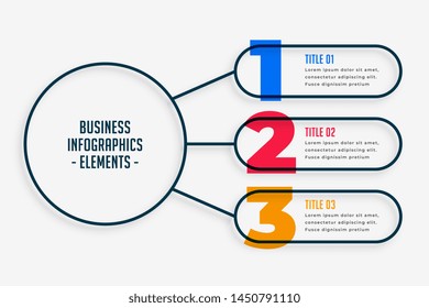 marketing business infographic with three steps