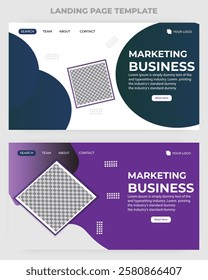 Marketing business landing page template

