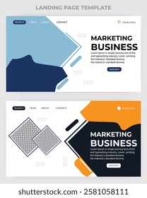 Marketing business landing page template
