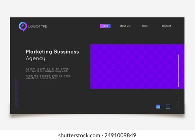 Marketing business landing page vector design in eps 10