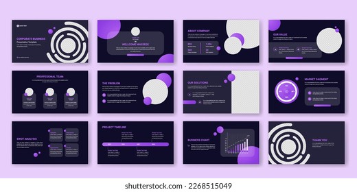 Marketing business presentation slide template