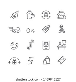 Marketing and Business set icons, vector