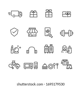 Marketing and Business set icons, vector