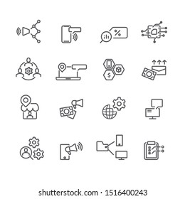 Marketing and Business Simple set icons; vector