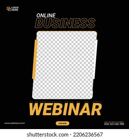 Marketing business webinar social media post template