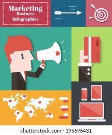 Marketing Business,Vector Infographic Elements
