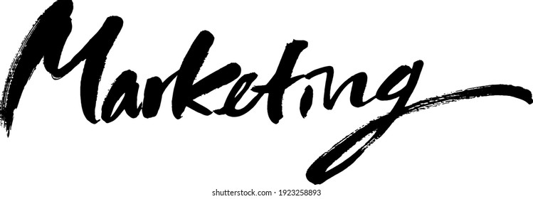 marketing calligraphy typography hand write draw black text keyword 