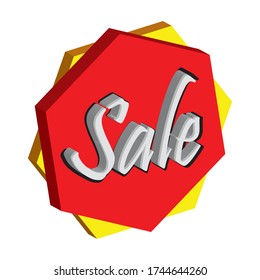 marketing campaign 3D sale vintage vector label  is a piece of paper,plastic film,cloth,metal or other material affixed to a container or product.
