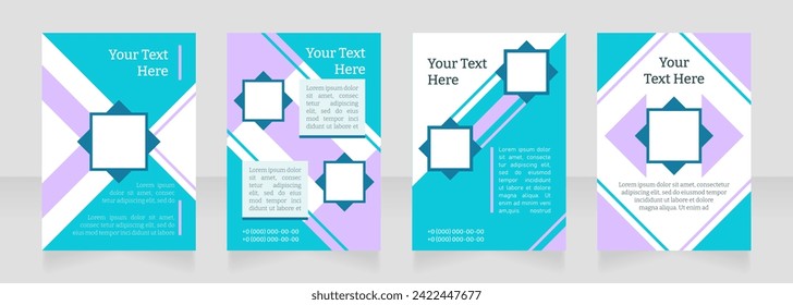 Marketing campaign blank brochure layout design. Raise awareness. Vertical poster template set with empty copy space for text. Premade corporate reports collection. Editable flyer paper pages