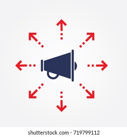 Marketing Campaign Icon Growth Sign Flat Isolated Vector Graphics