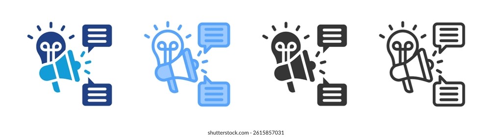 Marketing Campaign icon set multiple style collection