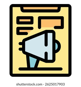 Marketing campaign plan is using a megaphone icon, representing promotion and advertising strategy