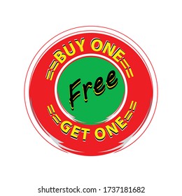 marketing  campiagn buy 1 get 1 free label is a piece of paper,plastic film,cloth,metal or other material affixed to a container or product.
