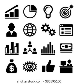 Marketing and CEO Icons Set. Vector