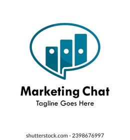 Marketing chat design logo template illustration