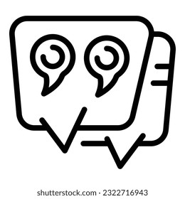 Marketing chat icon outline vector. Social review. Online help
