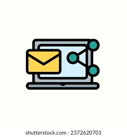 marketing color icon, isolated icon in light background, perfect for website, blog, logo, graphic design, social media, UI, mobile app