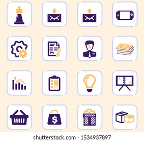 Marketing color vector icons for user interface design