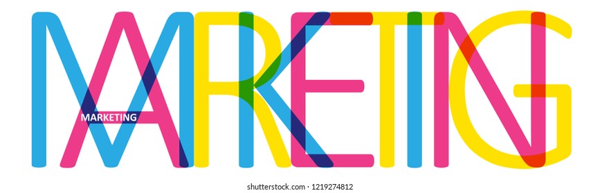 MARKETING colorful letters banner