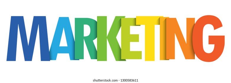 MARKETING colorful typography banner