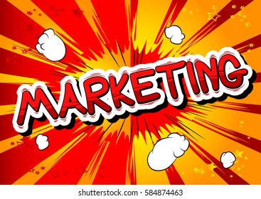 Marketing - Comic book style word.