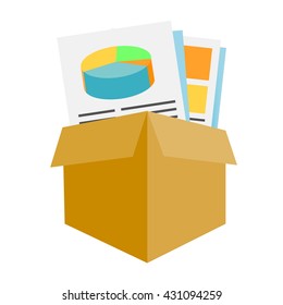 Marketing Company Digital Products Icons With Collateral And Packing Boxes