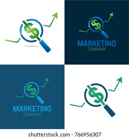 Marketing Company Icon and Logo - Vector Illustration