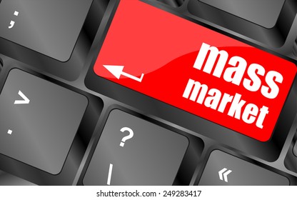 Marketing concept: computer keyboard keys with word Mass Market