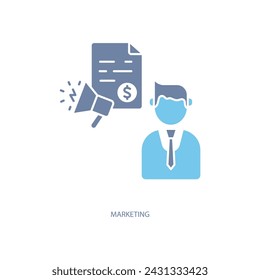 marketing concept line icon. Simple element illustration. marketing concept outline symbol design.