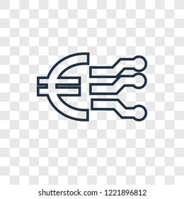 Marketing concept vector linear icon isolated on transparent background, Marketing concept transparency concept in outline style