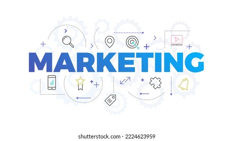 Marketing Concept Vector Website Header Banner