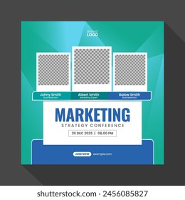 Marketing conference social media post template