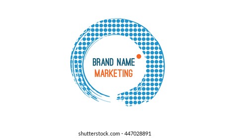 Marketing consultation vector logo template