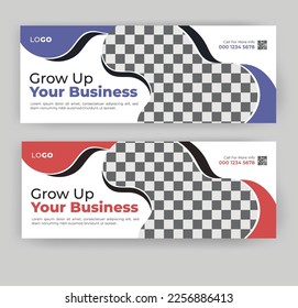 marketing corporate business Facebook cover design template with vector